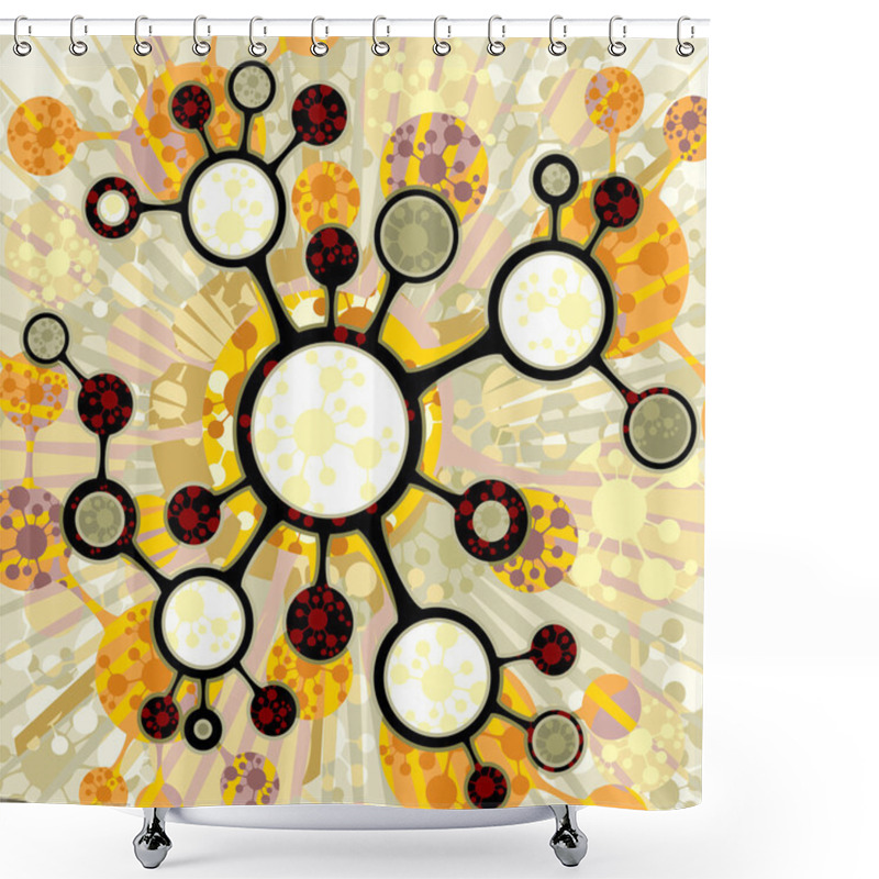 Personality  Funky Vector Background. Shower Curtains