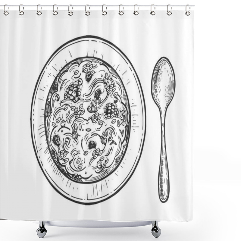 Personality  Fresh And Healthy Food For Breakfast Shower Curtains