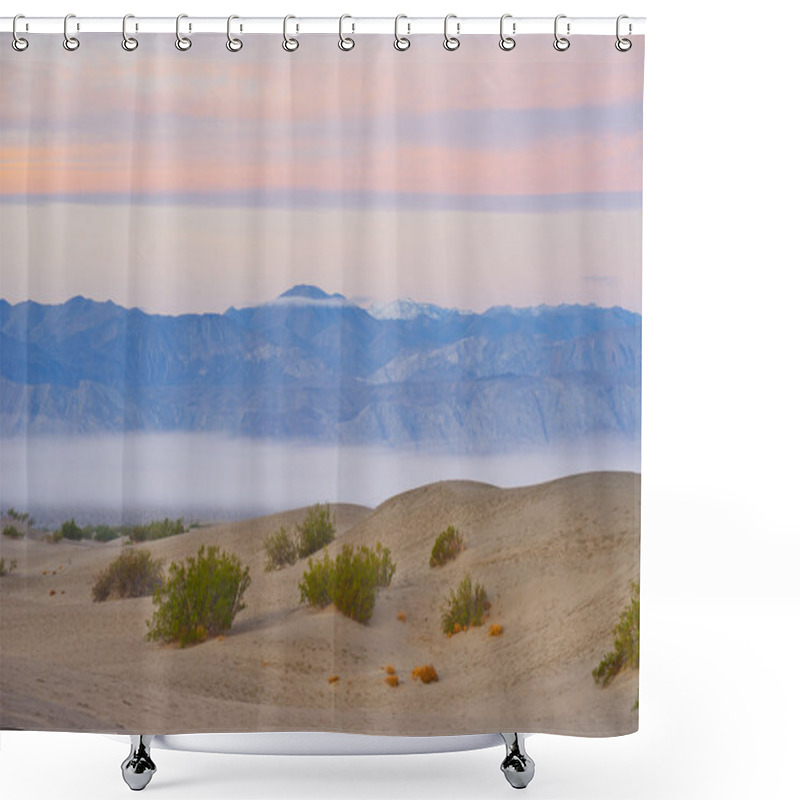 Personality  Desert Sand Dunes With Mountain Shower Curtains