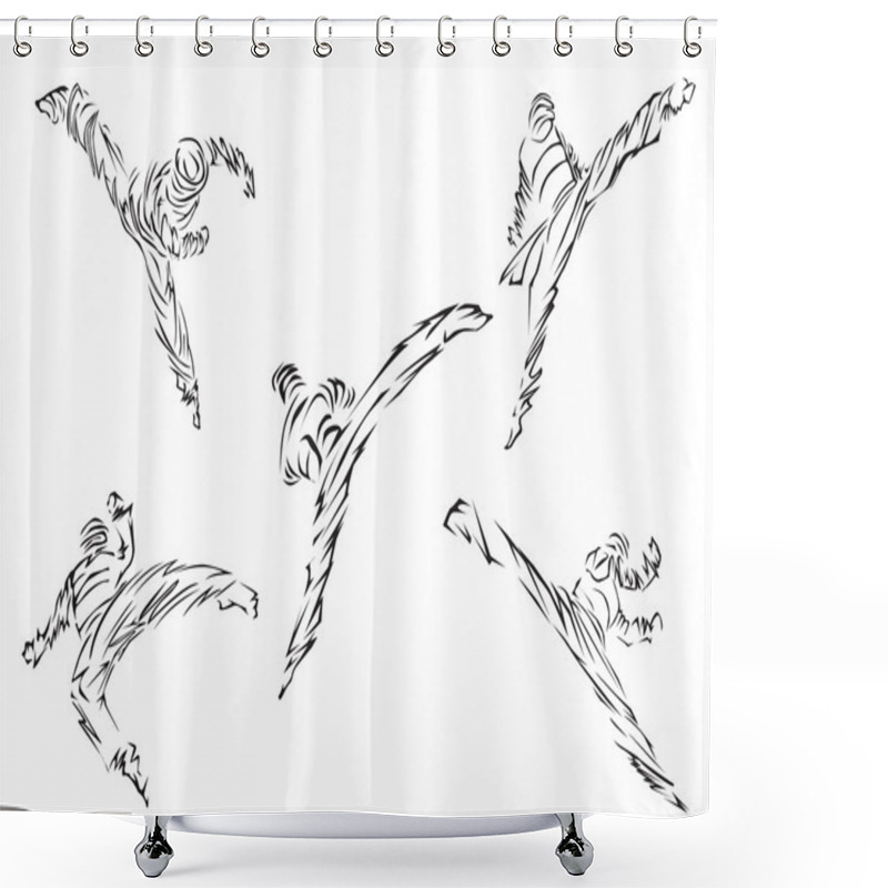 Personality  Taekwondo. Martial Art Shower Curtains