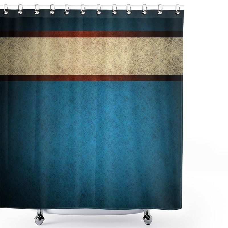 Personality  Red Whit And Blue Background Shower Curtains