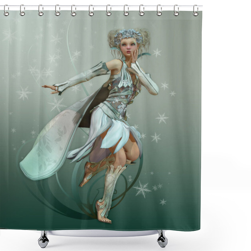 Personality  Snowflake Pixie Shower Curtains