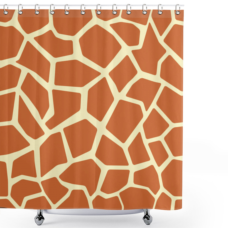 Personality  Giraffe Skin Seamless Pattern Shower Curtains