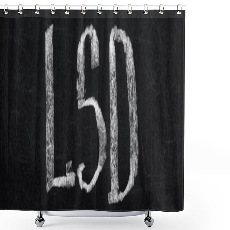 Personality  Panoramic Shot Of Black Chalk Board With Lettering Lsd  Shower Curtains