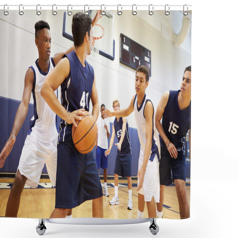 Personality  Male Basketball Team Playing Game Shower Curtains