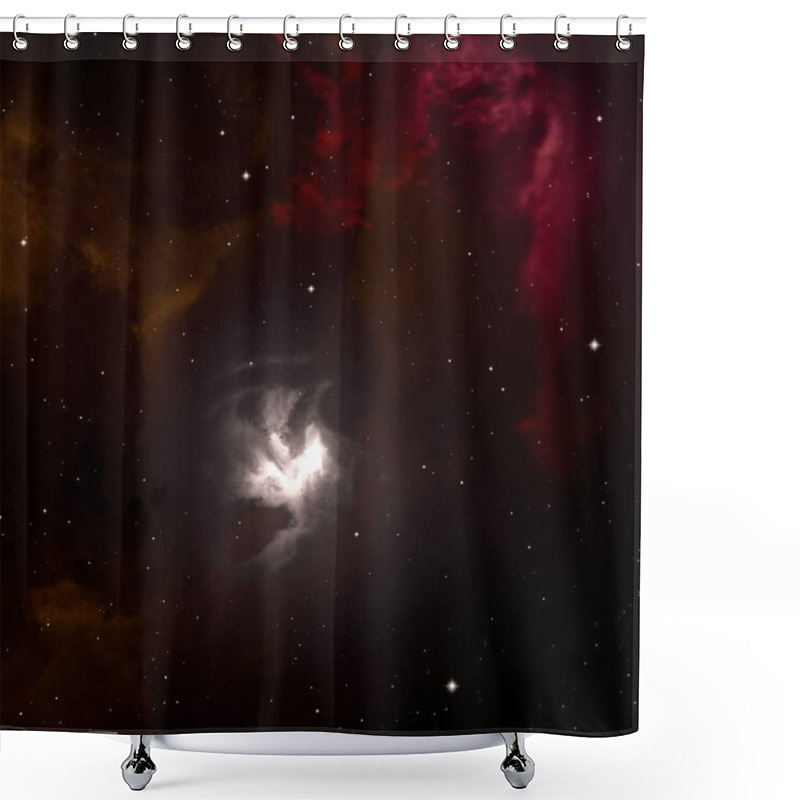 Personality  Deep Space Star Field. Universe Filled With Stars And Gas. Far Distant Cosmos Illustration. Shower Curtains