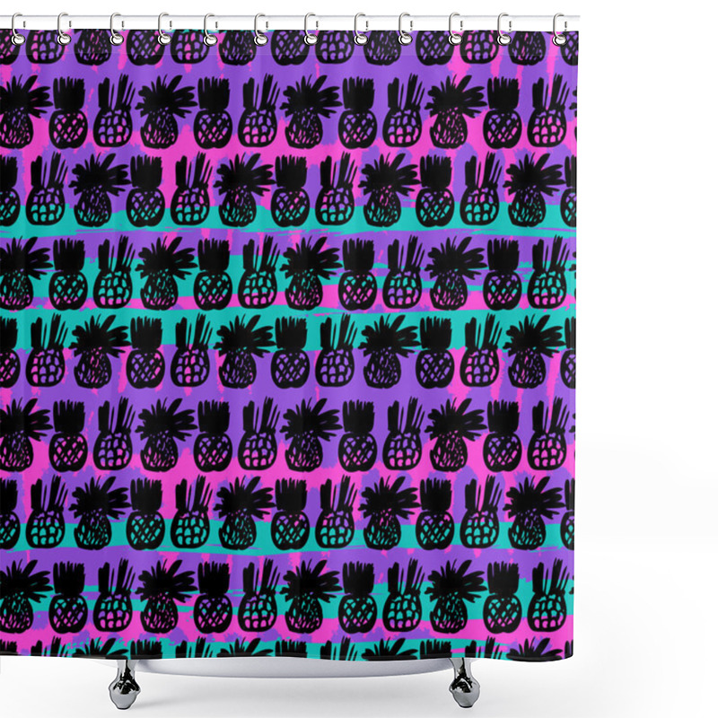 Personality  Pattern With Pineapples Shower Curtains