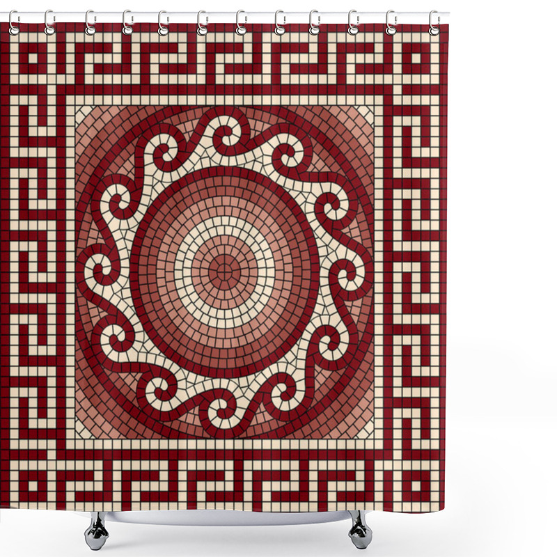 Personality  Classic Greek Meander Ornament Shower Curtains