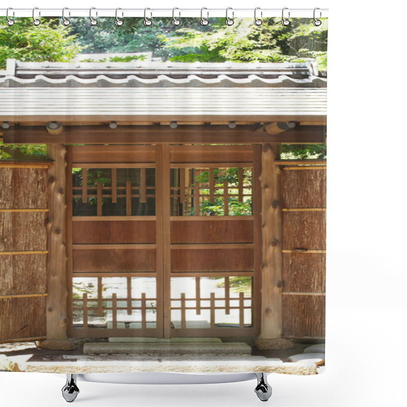 Personality  Old Door House At Japanese  Shower Curtains