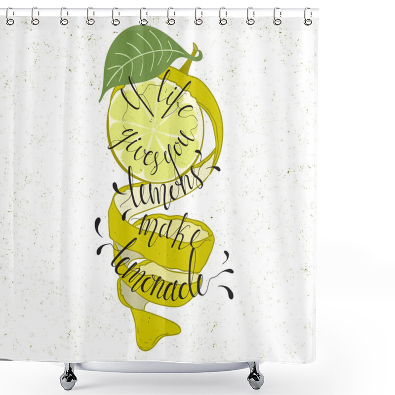 Personality  Elegant Ink Hand Lettering Shower Curtains