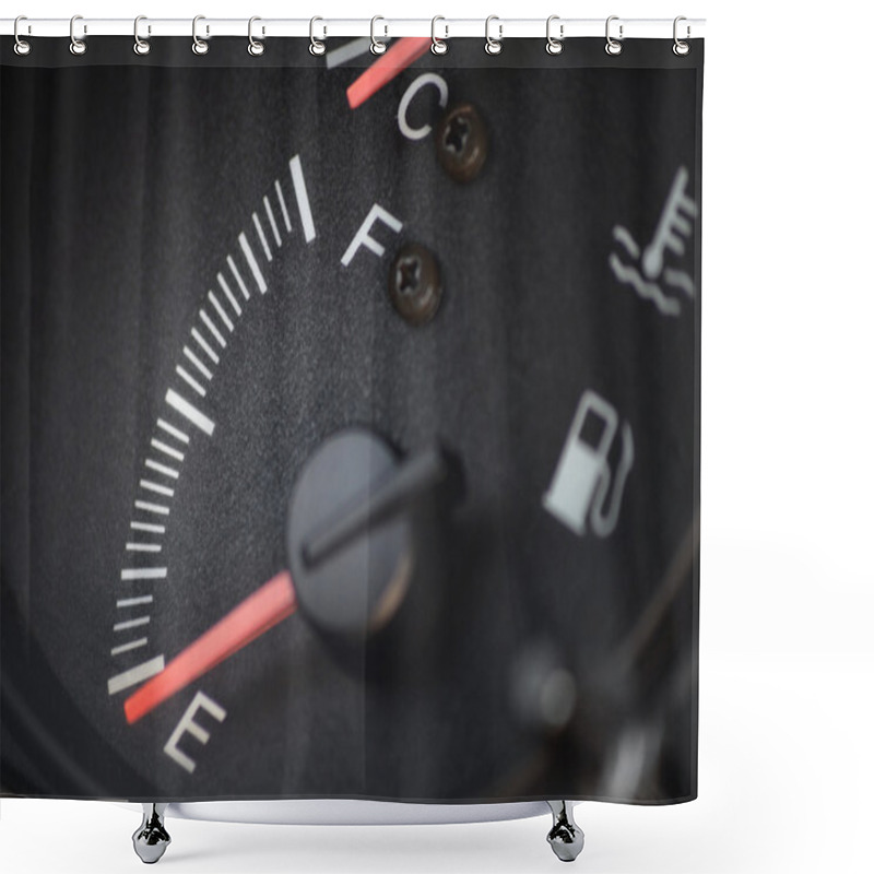 Personality  Fuel Gauge Shower Curtains