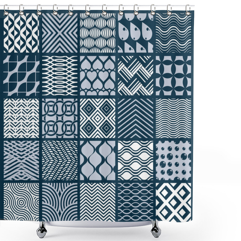 Personality  Set Of Endless Geometric Patterns Shower Curtains