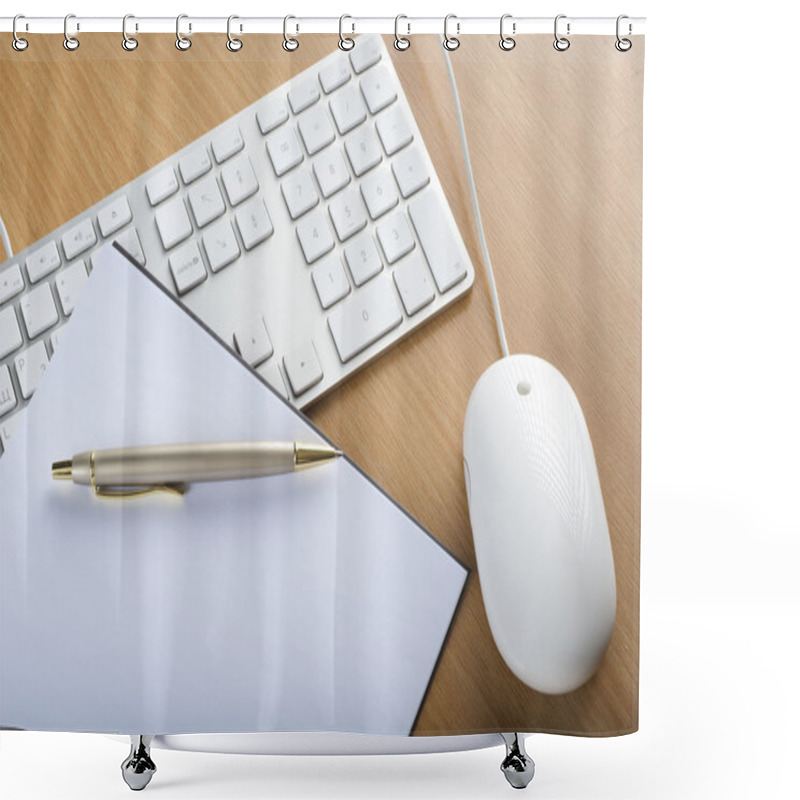 Personality  Modern Aluminum Computer Keyboards, Mouse And Notebook Shower Curtains