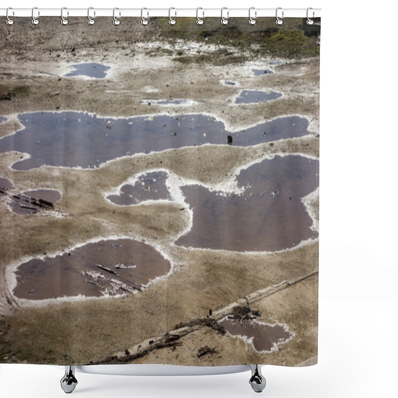 Personality  Puddles On Gravel Shower Curtains