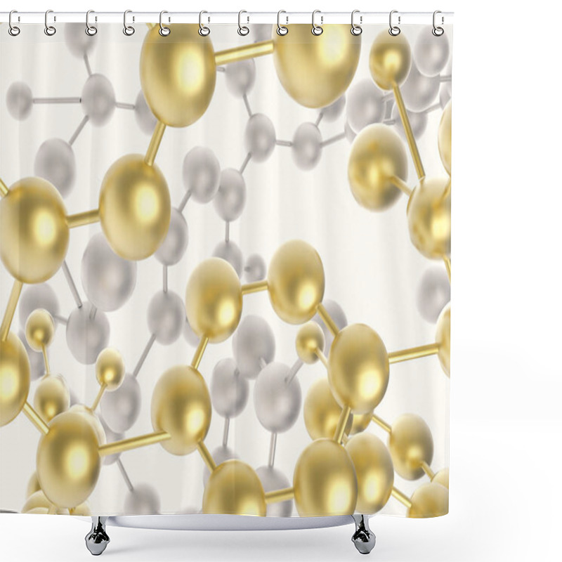 Personality  Molecule Structure Connection Shower Curtains