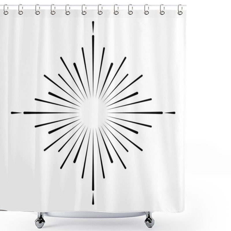 Personality  Burst Frame Isolated Background Shower Curtains