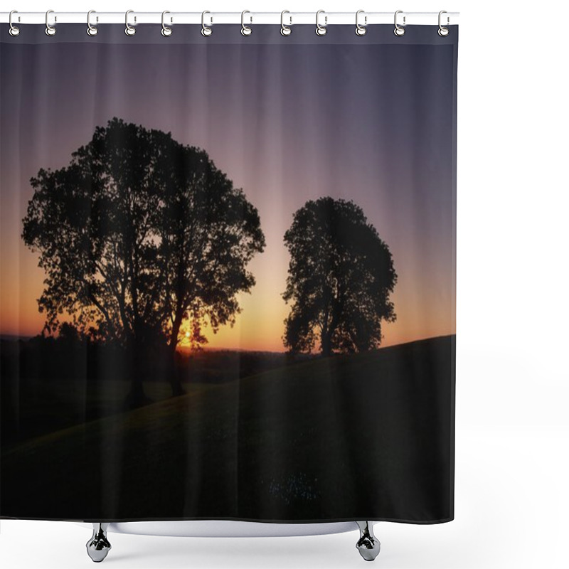 Personality  Sunset At Navan Fort, Co Armagh, Ireland Shower Curtains