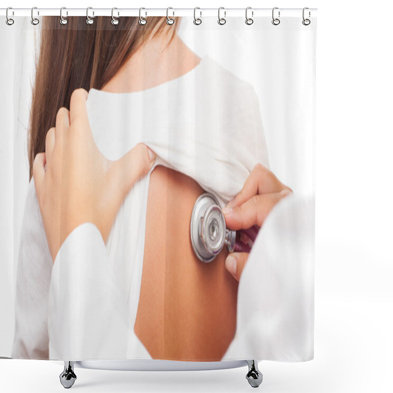 Personality  A Doctor Checking The Heart Shower Curtains