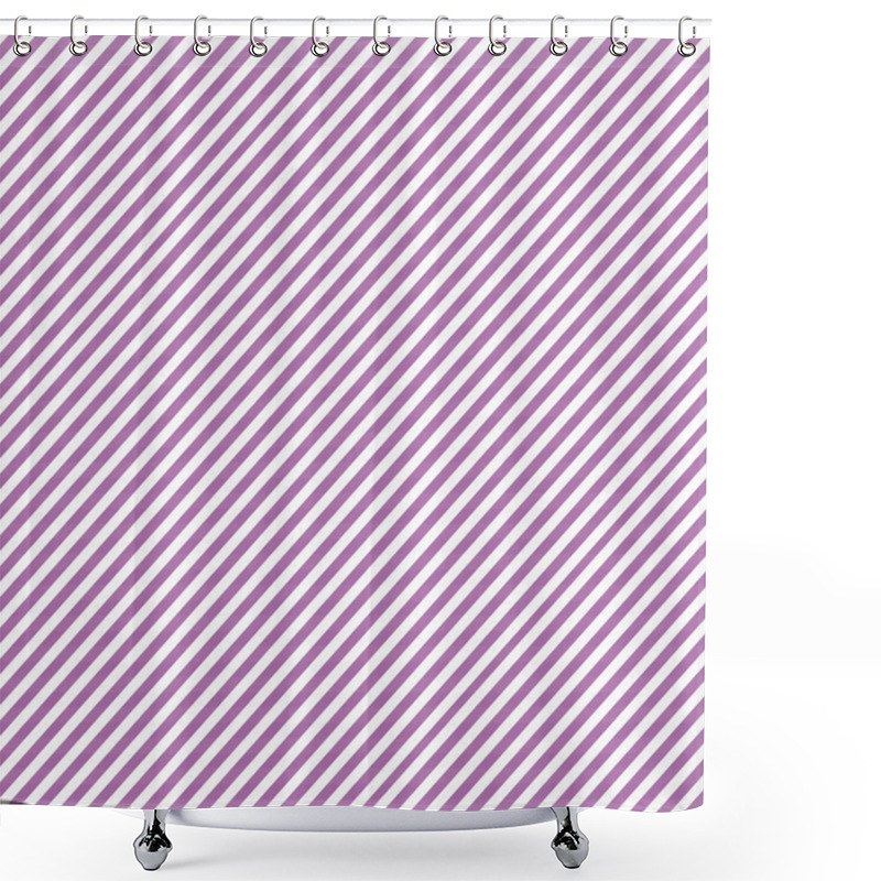 Personality  Purple Diagonal Lines Pattern Shower Curtains