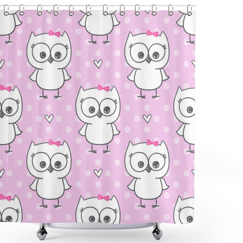 Personality  Baby Owl Shower Curtains