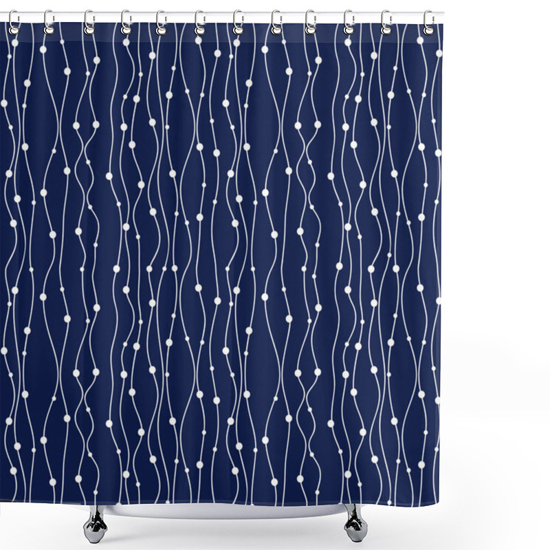 Personality  Seamless Abstract Background Of Wavy Lines.  Shower Curtains