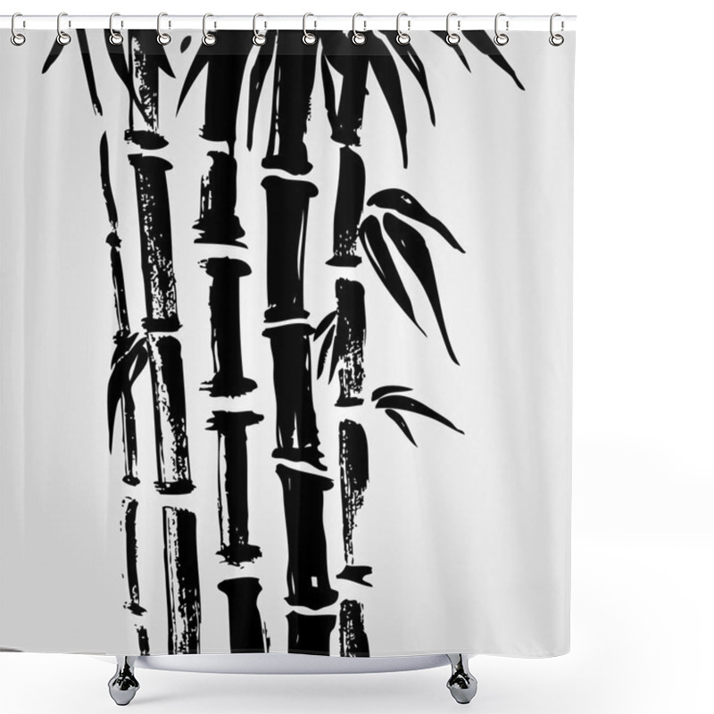 Personality  Bamboo In Chinese Style. Shower Curtains