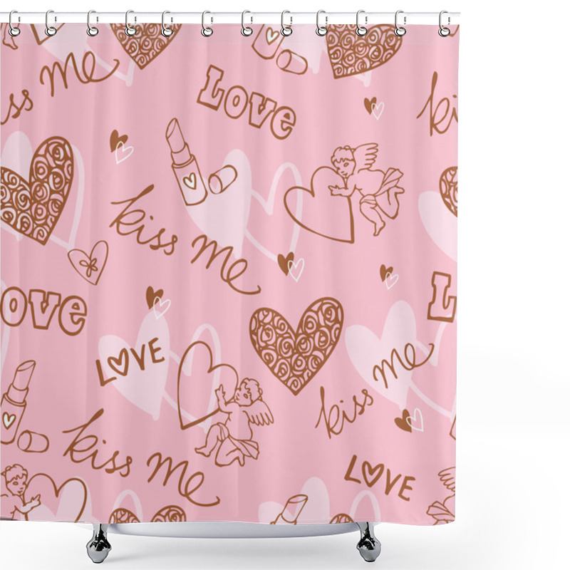 Personality  Hearts And Love Pattern Shower Curtains