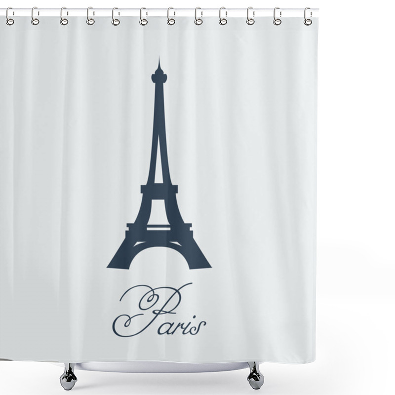 Personality  Paris Eiffel Tower Shower Curtains