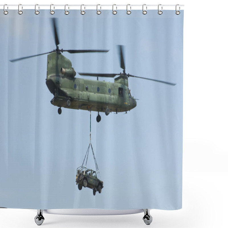 Personality  CH-47 Chinook Helicopter Shower Curtains