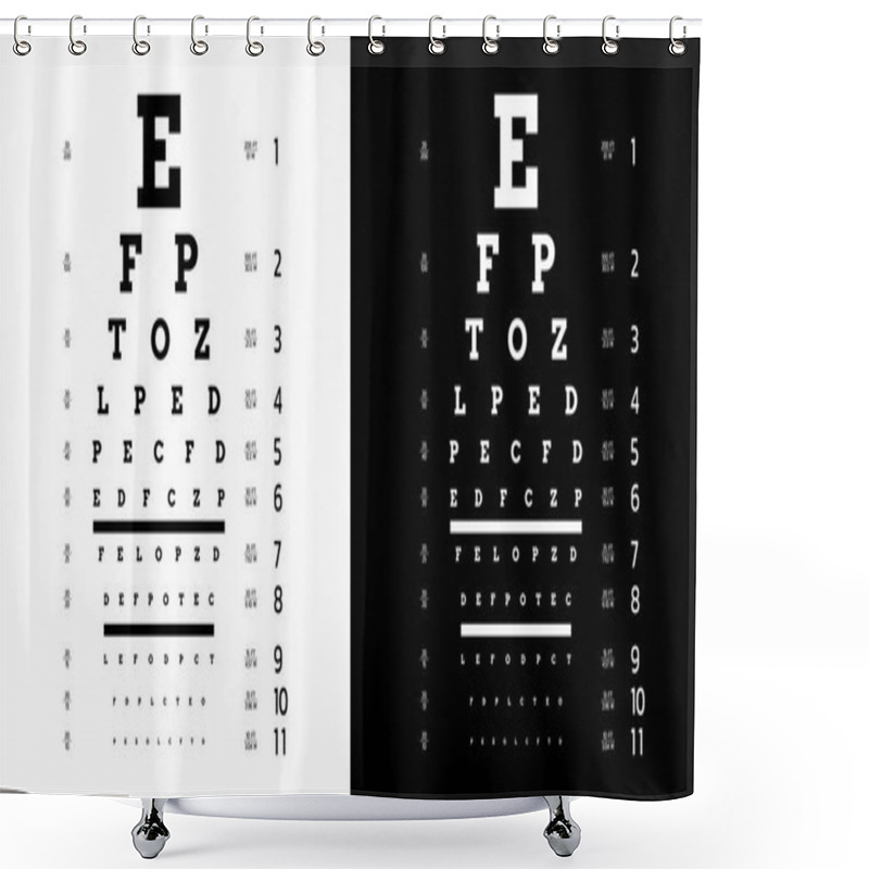 Personality  Poster For Vision Testing In Ophthalmic Study Shower Curtains