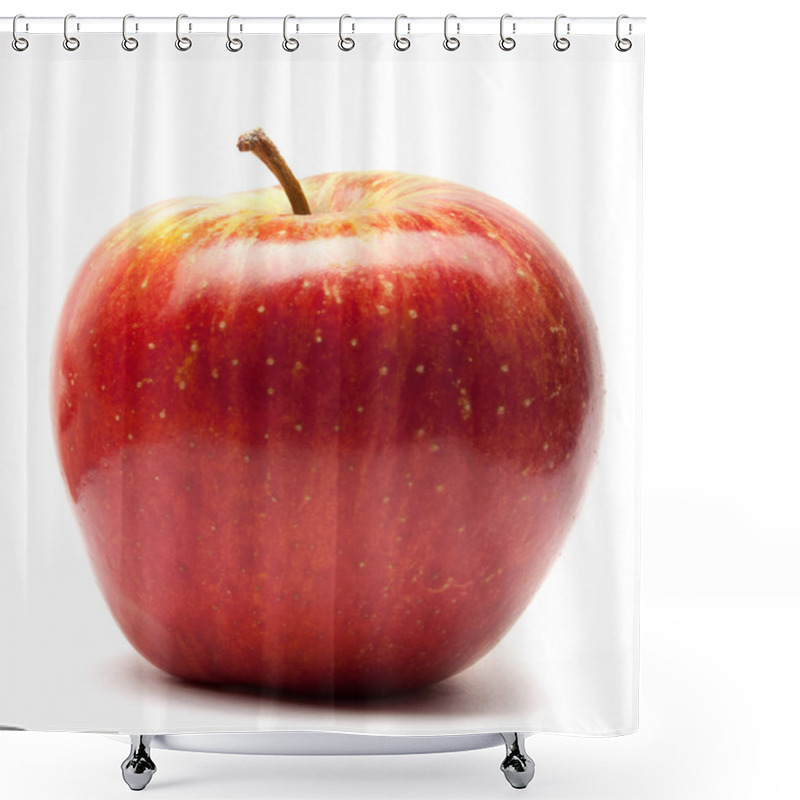 Personality  Apple Isolated On White Shower Curtains