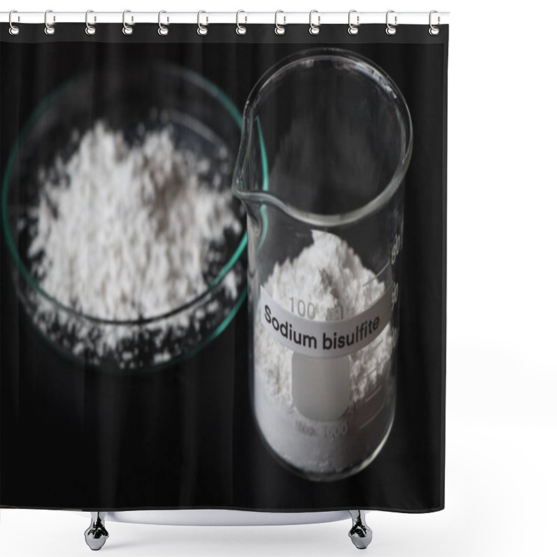 Personality  Sodium Bisulfite Powder In Glass, Chemical In The Laboratory And Industry Shower Curtains