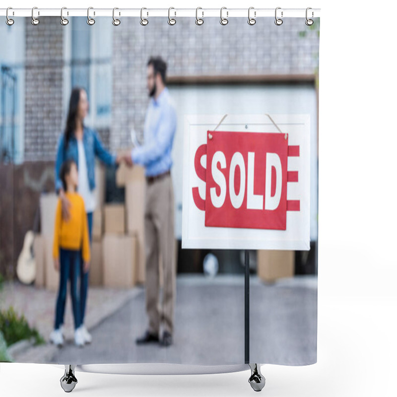 Personality  Realtor Making Deal With Single Mother Shower Curtains