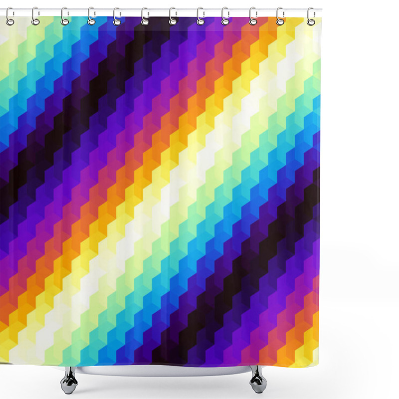 Personality  Abstract Seamless Textured Diagonal Gradient. Tileable Gradient Background, Vector Image. Shower Curtains