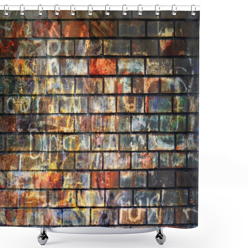 Personality  Graffiti Wall Shower Curtains