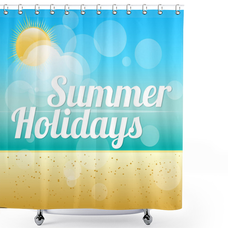 Personality  Summer Holidays Vector Background. Shower Curtains