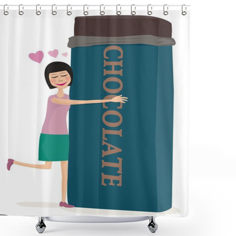 Personality  Chocolate Lurve Shower Curtains