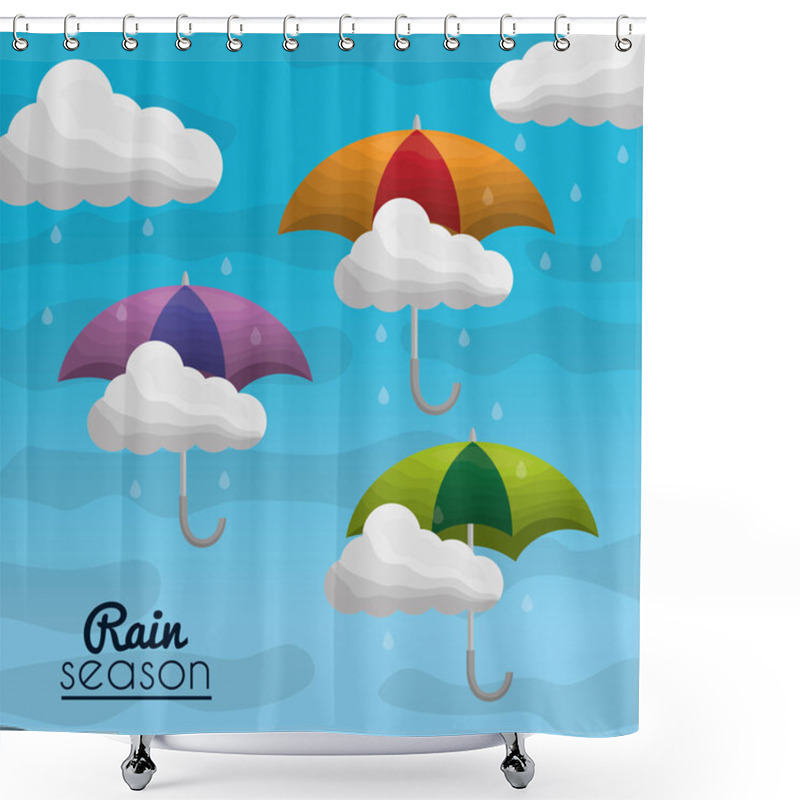 Personality  Summer And Rain Season Shower Curtains