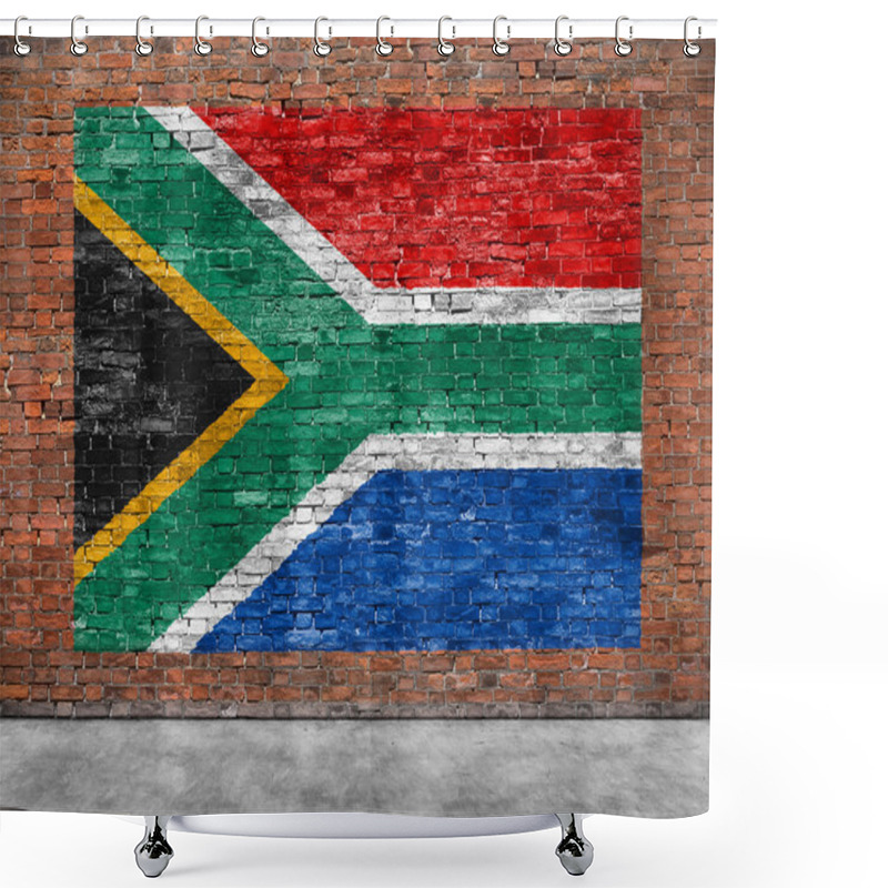 Personality  Flag Of Republic Of South Africa And Foreground Shower Curtains