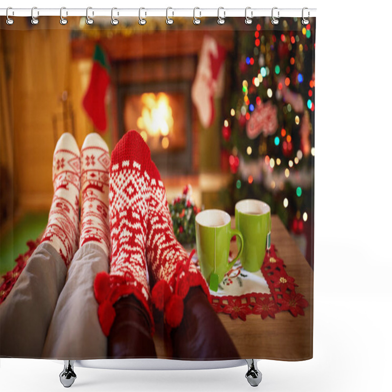 Personality  Christmas Socks Concept Shower Curtains