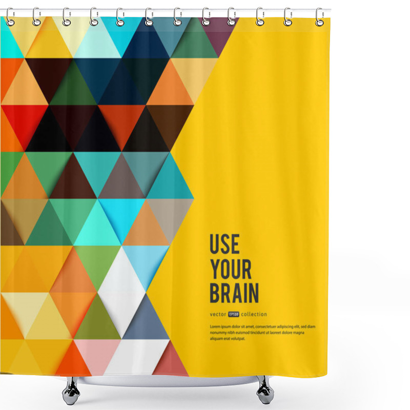 Personality  Geometric Background Shower Curtains