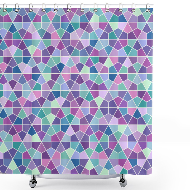 Personality  Seamless Geometric Hexagonal Pattern Shower Curtains