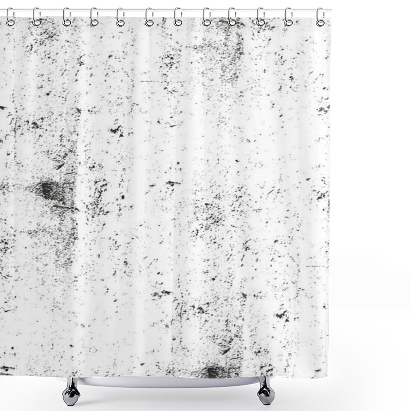 Personality  Distressed Overlay Texture Of Cracked Concrete, Stone Or Asphalt. Grunge Background. Abstract Halftone Vector Illustration Shower Curtains