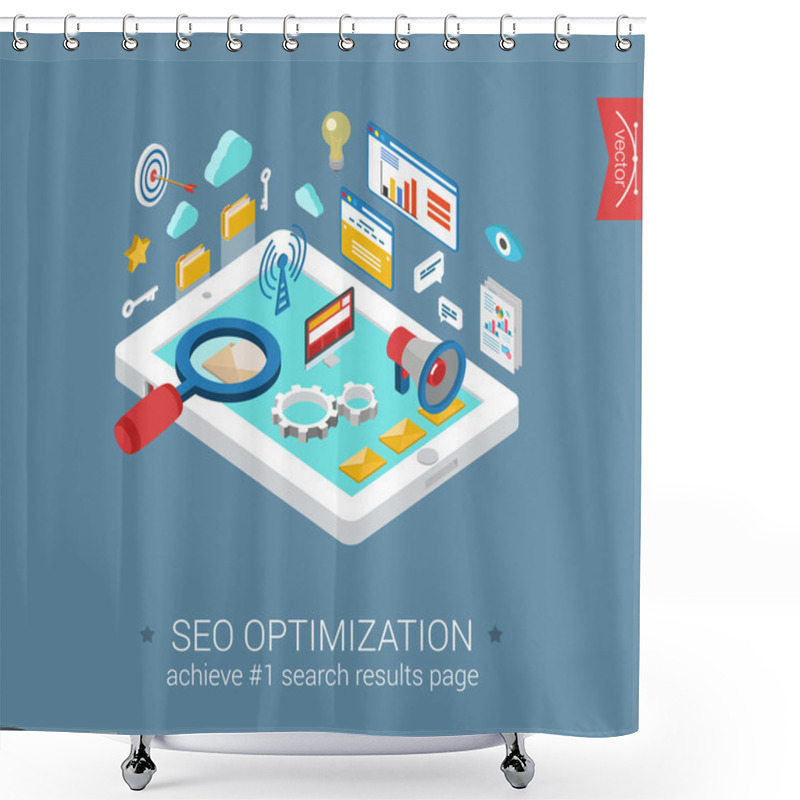 Personality  Seo Optimization Tablet Computer Interface Shower Curtains