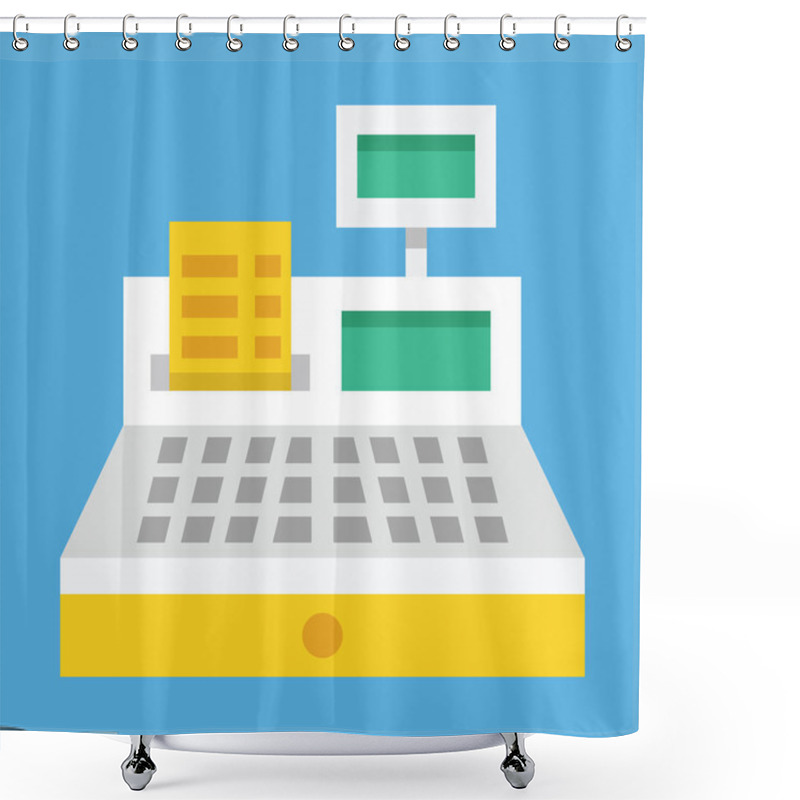 Personality  Vector Cash Register Icon Shower Curtains