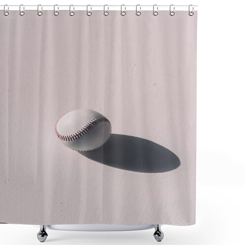 Personality  Baseball Ball With Shadow  Shower Curtains