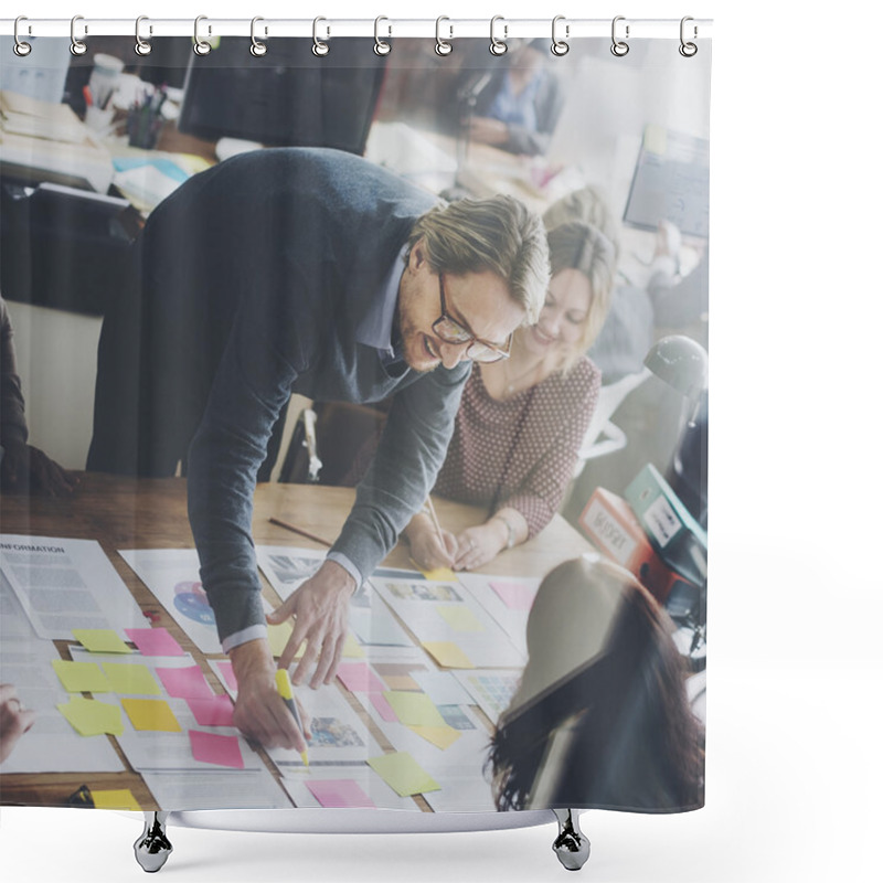 Personality  Business People In Office  Shower Curtains