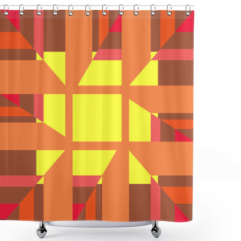 Personality  Geometrical Pattern Shower Curtains