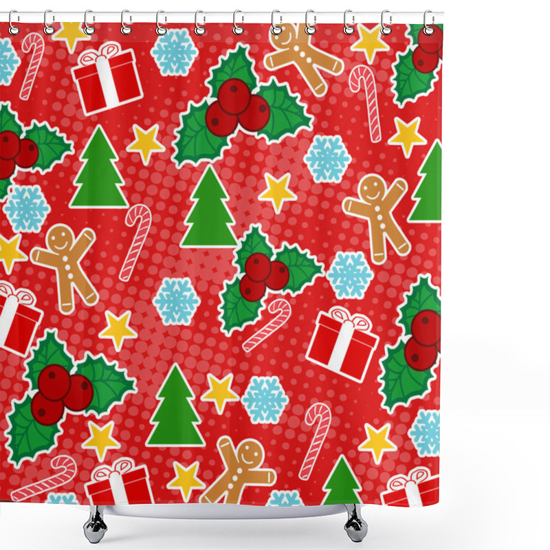 Personality  Christmas Pattern Shower Curtains