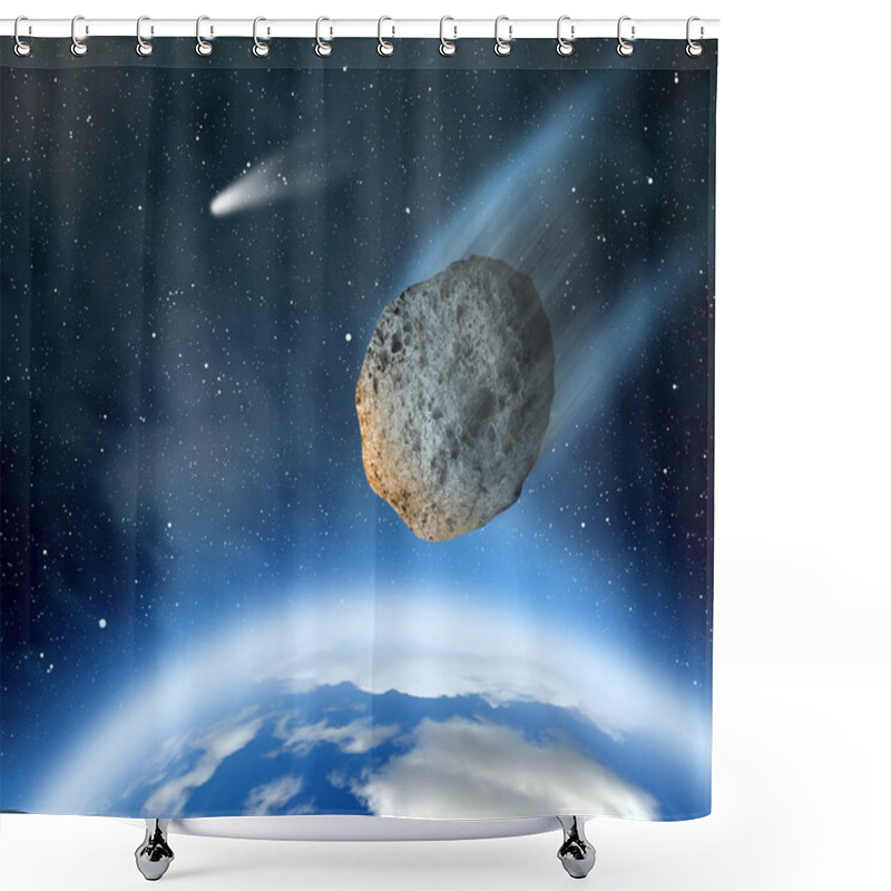 Personality  Asteroid Shower Curtains